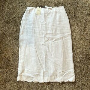 ABERCROMBIE white linen skirt